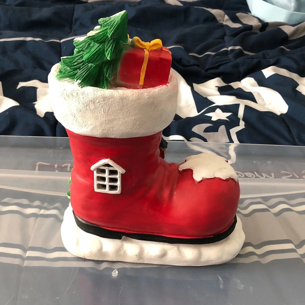 Festive Christmas Boot Holiday Decor with Presents